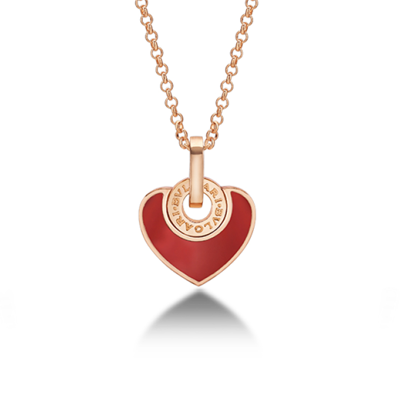 Necklace pink gold carnelian CL857494