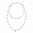 Necklace in white gold with blue sapphires