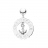 Large earring Anchor set in silver