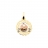 Small Carriage Charm set in yellow, pink and white gold and diamonds