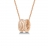 Necklace with Pendant in Pink Gold and Diamonds