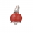 Medium charm in white gold, diamonds and red coral
