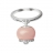 Ring in white gold, diamonds and pink coral