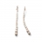 Long earrings with degrading white coral and diamond washer