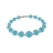 Spring bracelet set in white gold, turquoise and diamonds
